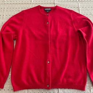 Lands End Button Down Cashmere Sweater
